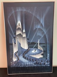 Hollywood 100th Anniversary Art Deco Movie Theater Poster By Robert Hoppe AR76