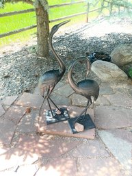 Pair Of Outdoor Bird Statues P39