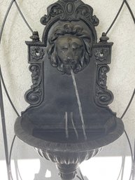 Cast Iron Wall Fountain W/ Pump P19