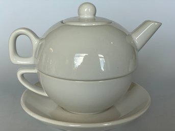 Ceramic Teapot, Cup, & Saucer Set