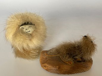 Inuit Figures With Fur