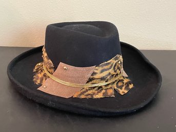 Vintage Sonni's Black Felt Hat K124
