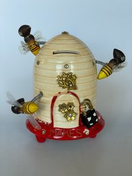 Vintage Ceramic Beehive Coin Bank