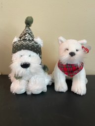 Two Plush West Highland Terriers C133