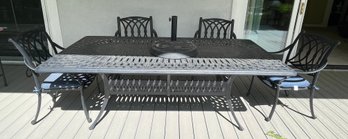 Patio Table & 4 Chairs With Cushions