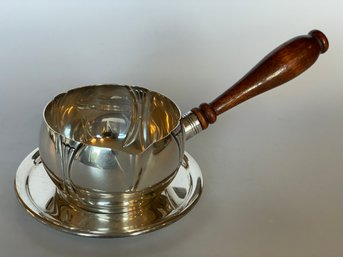 Silver Sauce Server W/saucer