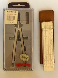 Dietzgen No. 1771 Redirule Slide Rule & Compass