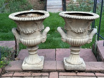 Pair Of Classical Garden Urns