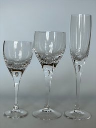 Set Of 33 Bohemian Crystal Wine/champagne Glasses