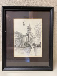 Courthouse Drawing Print