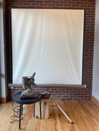 Vintage 1940's Regal Movie Projector & Dal-Lite Screen