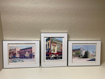 Set Of 3 Barbara Moore Old Town Prints