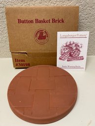 Longaberger Pottery Button Basket Brick