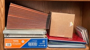 Lot Of File Folders, File Dividers, & Expanding File Holder