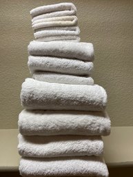 Set Of White Bath Towels