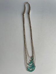 Liquid Sterling Silver/Turquoise Necklace