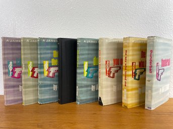 8 Vintage James Bond Novels By Ian Fleing