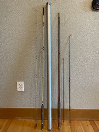 2 Vintage Fishing Rods In Aluminum Case