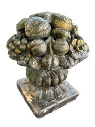 Cast Concrete Urn With Flowers