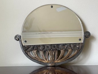 Antique Round Bronze Ornate Mirror A8