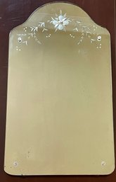 Vintage Etched Glass Mirror A16