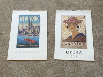 Art Calendars In English & Italian, New York 2006 & Opera 2018 A26