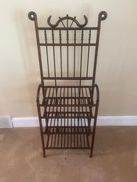 Antique Oak Stick And Ball Magazine Rack With 4 Shelves L9