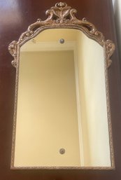 Wall Mirror With Wood Frame And Gold Finish L10