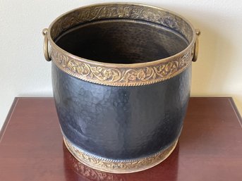 Large Brass & Copper Handmade Pot L49