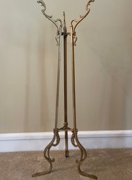 Antique Cast Iron Plant/Fishbowl Stand With Gold Finish L53