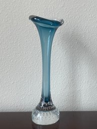 Vintage Scandinavian Tulip Vase W/ Controlled Bubble Base L107