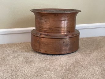 Large Vintage Copper Pot/planter With Aged Finish F3