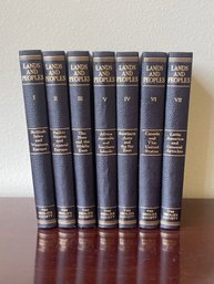 1956 Complete Set Of Hardback Reference Books, 'Lands And Peoples' By The Grolier Society R2