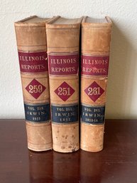 1911-1914 Leatherbound 'illinois Reports' 251, 259, & 261