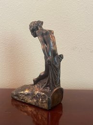 Antique (1927) Nude Bronze Clad Bookend F11