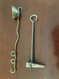 Lot Of 2 Vintage Candle Snuffers F17