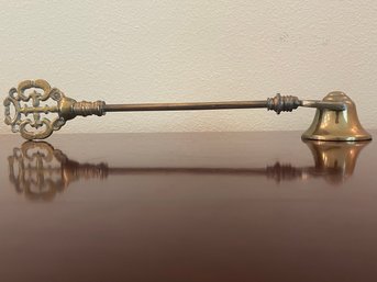 Large Heavy Vintage Solid Brass Candle Snuffer F18