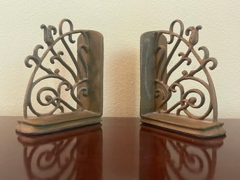 Pair Of Vintage Cast Iron Bookends F20