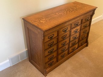 Antique Oak Office Cabinet B11