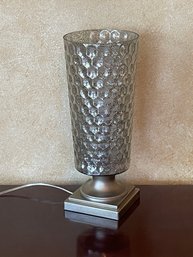 Mercury Glass Lamp On Gold Tone Base B74