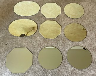 Lot Of 9 Various Table Top Display Mirrors B135
