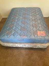 Queen Sized Mattress, Box Spring, And Frame  D34