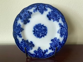 Antique (1880s) Flow Blue Porcelain Plate K18