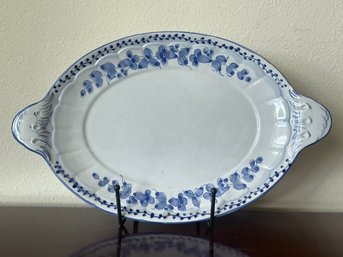 Vintage Pereira Blue & White Platter K20