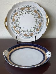 Lot Of 2 Antique Serving Plates K31