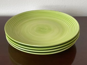 Set Of 4 Royal Norfolk Green Ceramic Pasta Plates K33