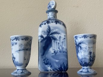 3pc Porcelain Sake Set K37