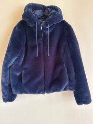 Rachel Zoe Faux Fur Hooded Jacket Size Large C6