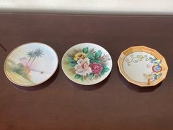 3pc Lot Of Small China Plates K27