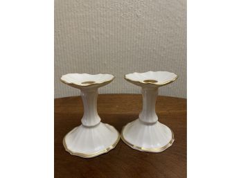 Pair Of Lenox Candleholders